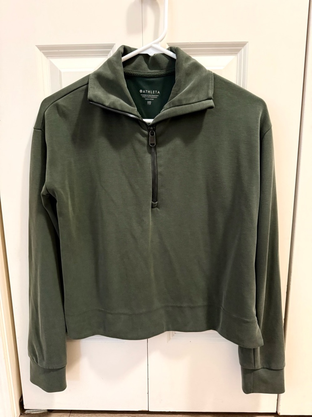 Athleta Women’s Olive Green Quarter-Zip Pullover